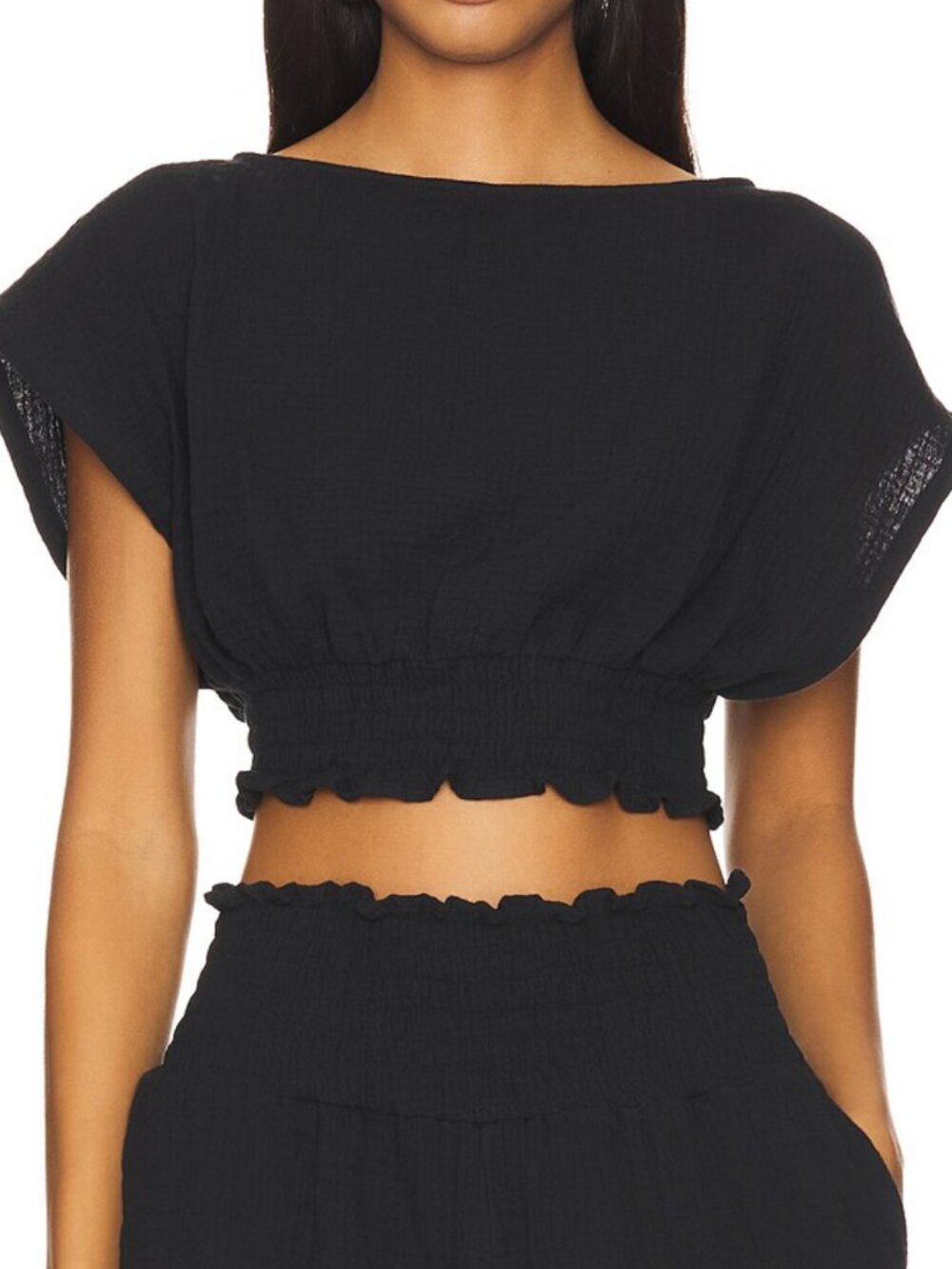 LOVER & FRIENDS Jessa Top Black Cropped Small
